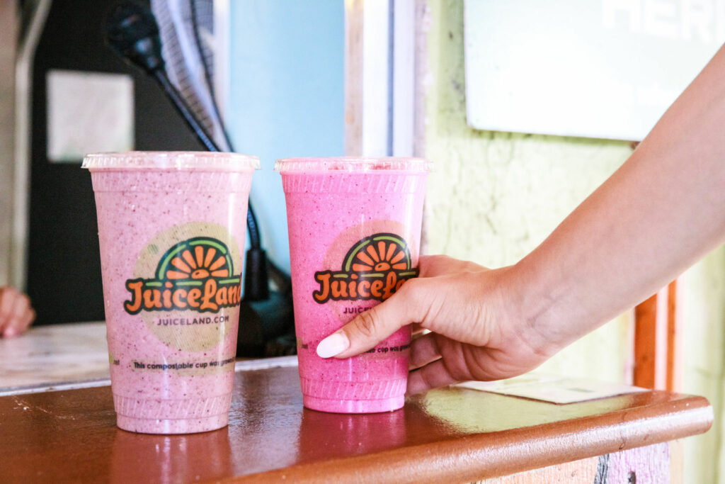 Two Juiceland cups